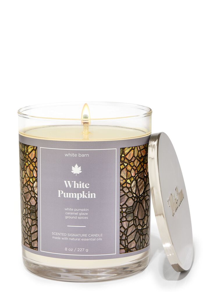 White Pumpkin Signature Single Wick Candle Single Wick Candle