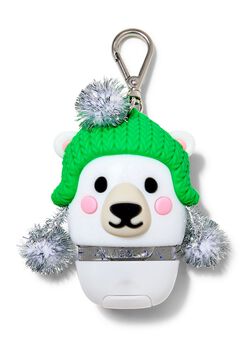 Polar Bear with Tinsel Pompoms PocketBac Holder Polar Bear with Tinsel Pompoms PocketBac Holder