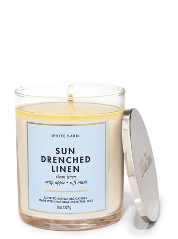 Sun-drenched Linen Signature Single Wick Candle Single Wick Candle