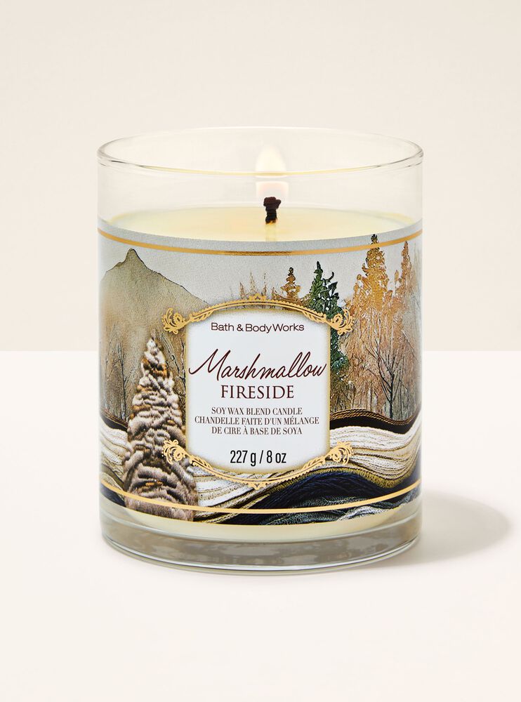 Marshmallow Fireside Single Wick Candle Single Wick Candle