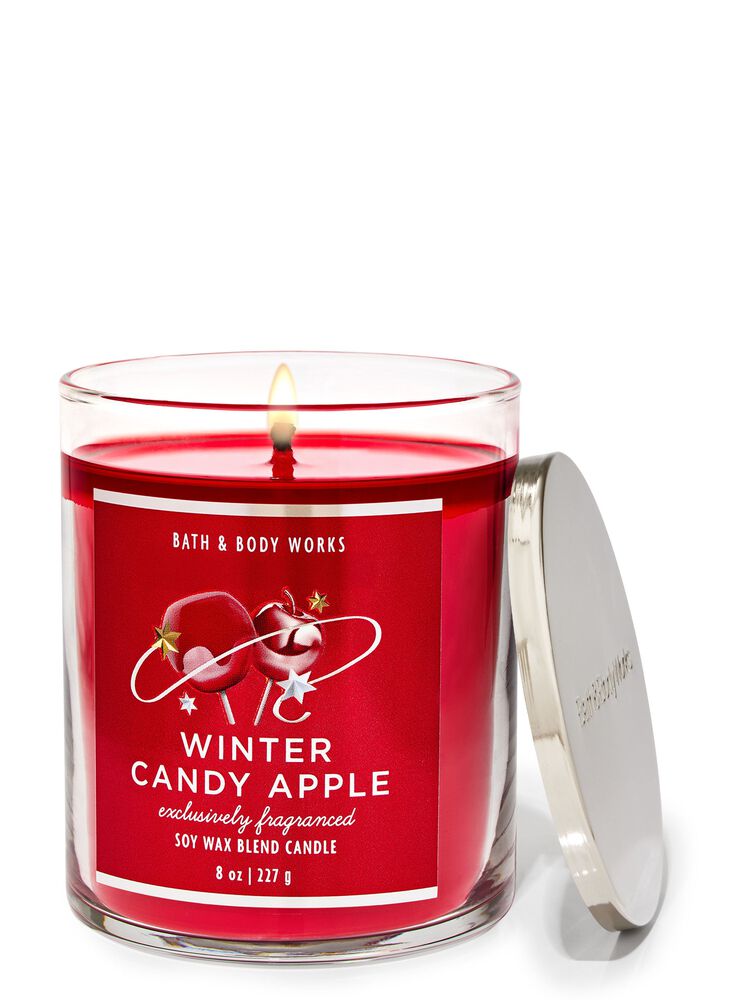 Winter Candy Apple Single Wick Candle Single Wick Candle