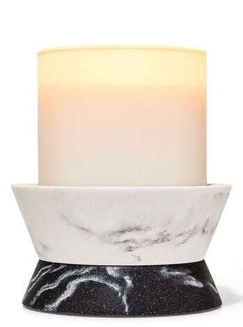 Mixed Marble Pedestal 3-Wick Candle Holder 3-Wick Candle Holder