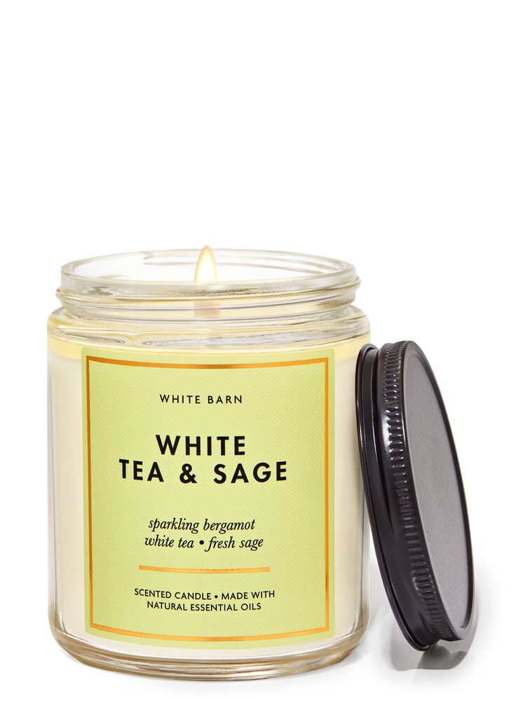 White Tea & Sage Single Wick Candle Single Wick Candle