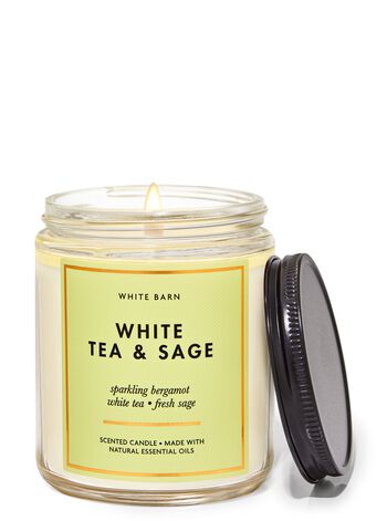 White Tea & Sage Single Wick Candle Single Wick Candle