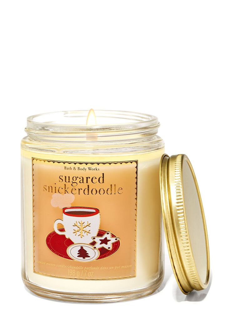 Sugared Snickerdoodle Mason Single Wick Candle Mason Single Wick Candle