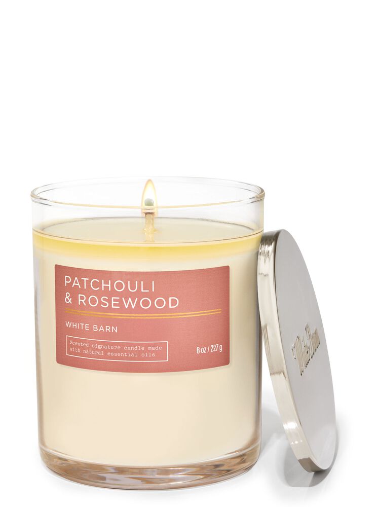 Patchouli & Rosewood Signature Single Wick Candle Single Wick Candle
