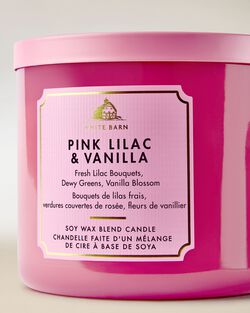 Pink Lilac & Vanilla 3-Wick Candle image number null
