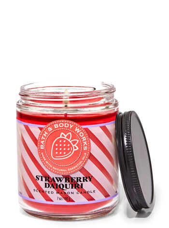 Strawberry Daiquiri Mason Single Wick Candle Single Wick Candle