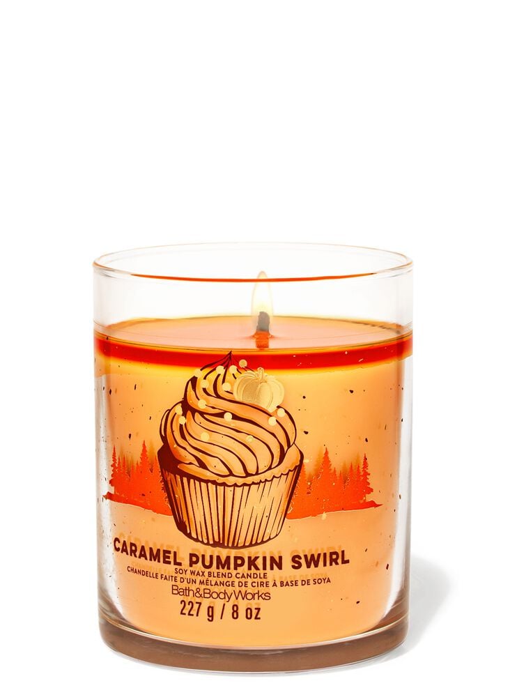 Caramel Pumpkin Swirl Signature Single Wick Candle Single Wick Candle