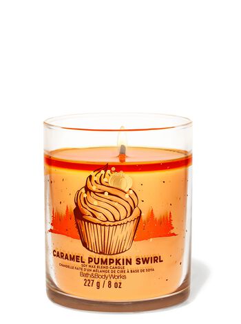 Caramel Pumpkin Swirl Signature Single Wick Candle Single Wick Candle