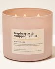Raspberries & Whipped Vanilla 3-Wick Candle image number null