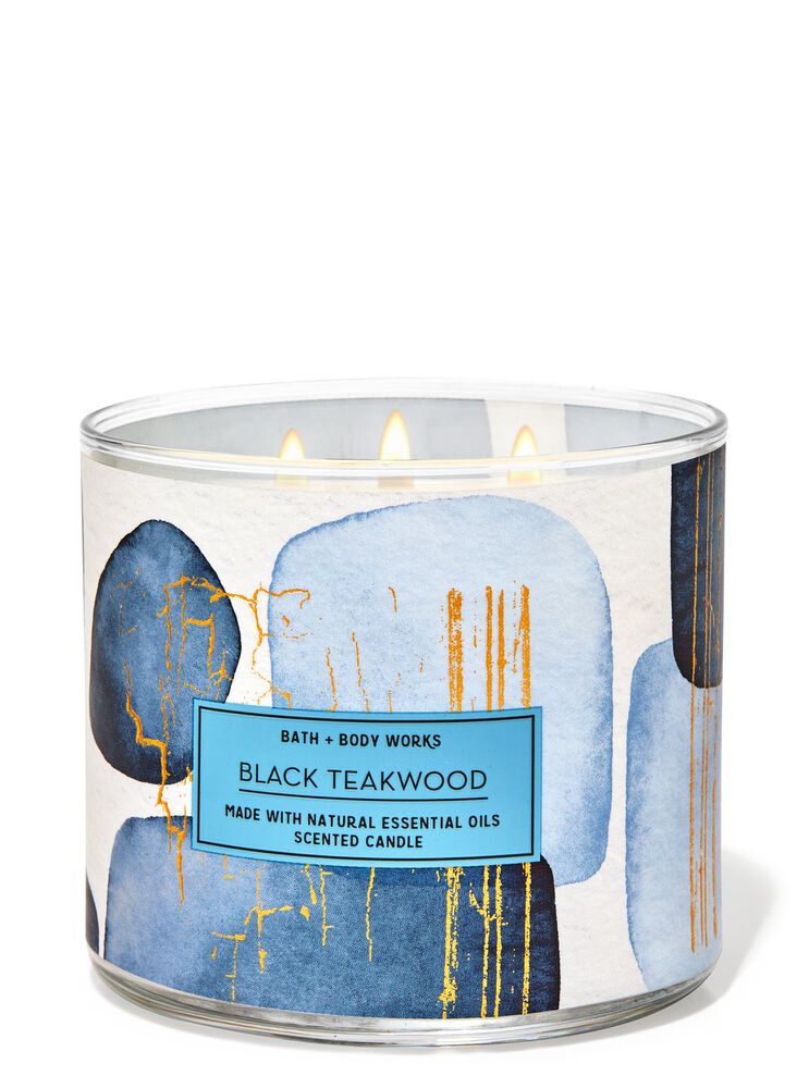 Black Teakwood 3-Wick Candle 3-Wick Candle