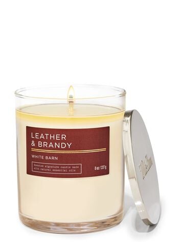 Leather & Brandy Signature Single Wick Candle Single Wick Candle