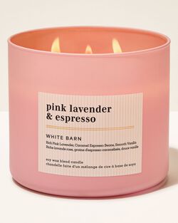 Pink Lavender & Espresso 3-Wick Candle image number null