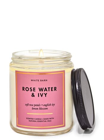 Rose Water & Ivy Single Wick Candle Single Wick Candle