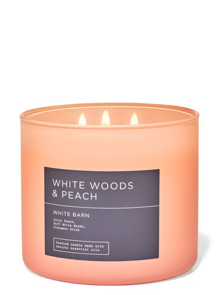 White Woods & Peach 3-Wick Candle 3-Wick Candle