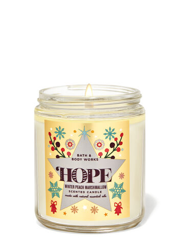 Winter Peach Marshmallow Single Wick Candle Single Wick Candle