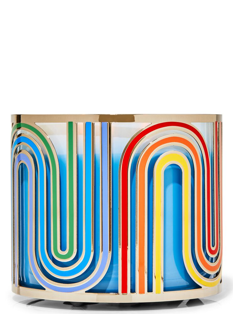 Rainbow Waves 3-Wick Candle Holder 3-Wick Candle Holder