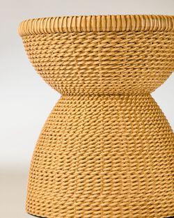 Woven Pedestal 3-Wick Candle Holder image number null