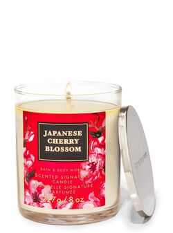 Japanese Cherry Blossom Signature Single Wick Candle Japanese Cherry Blossom Signature Single Wick Candle