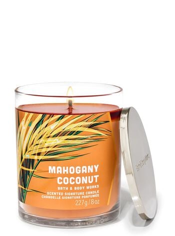 Mahogany Coconut Signature Single Wick Candle Single Wick Candle
