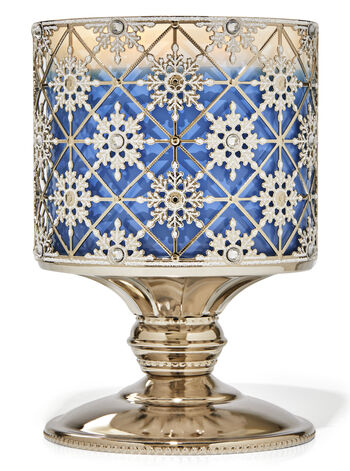Geo Snowflake Pedestal 3-Wick Candle Holder 3-Wick Candle Holder
