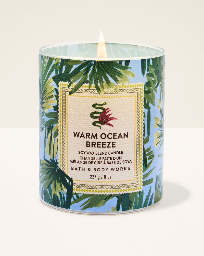 Warm Ocean Breeze Single Wick Candle Single Wick Candle