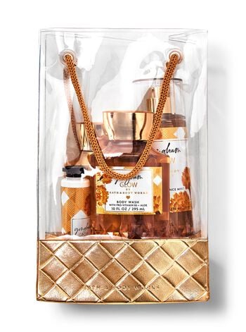 Gingham Glow Gift Bag Set Gift Set