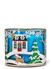 Holiday Snowman Scene 3-Wick Candle Holder image number null