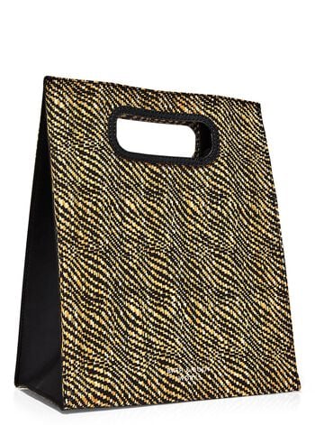 White Gold Stripe Gift Bag Gift Bag