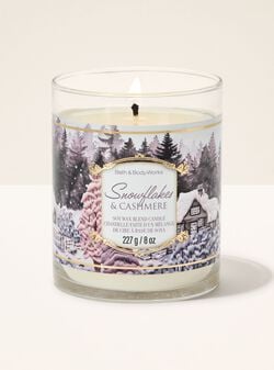 Snowflakes & Cashmere Single Wick Candle