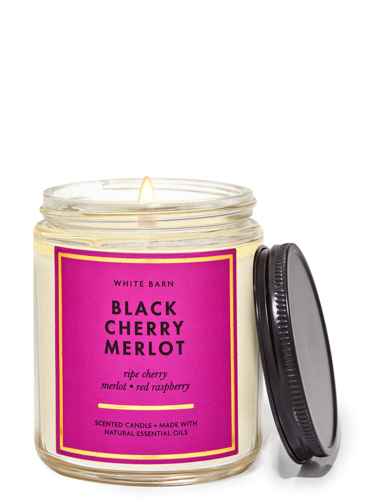Black Cherry Merlot Single Wick Candle Single Wick Candle