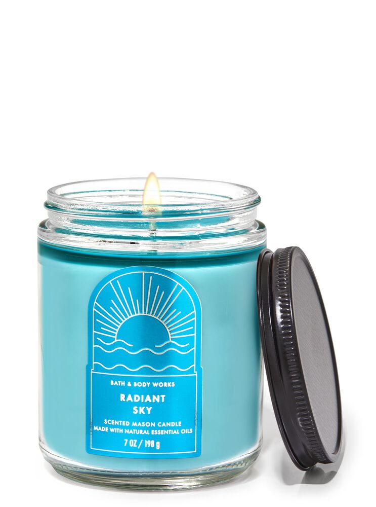 Radiant Sky Mason Single Wick Candle Single Wick Candle