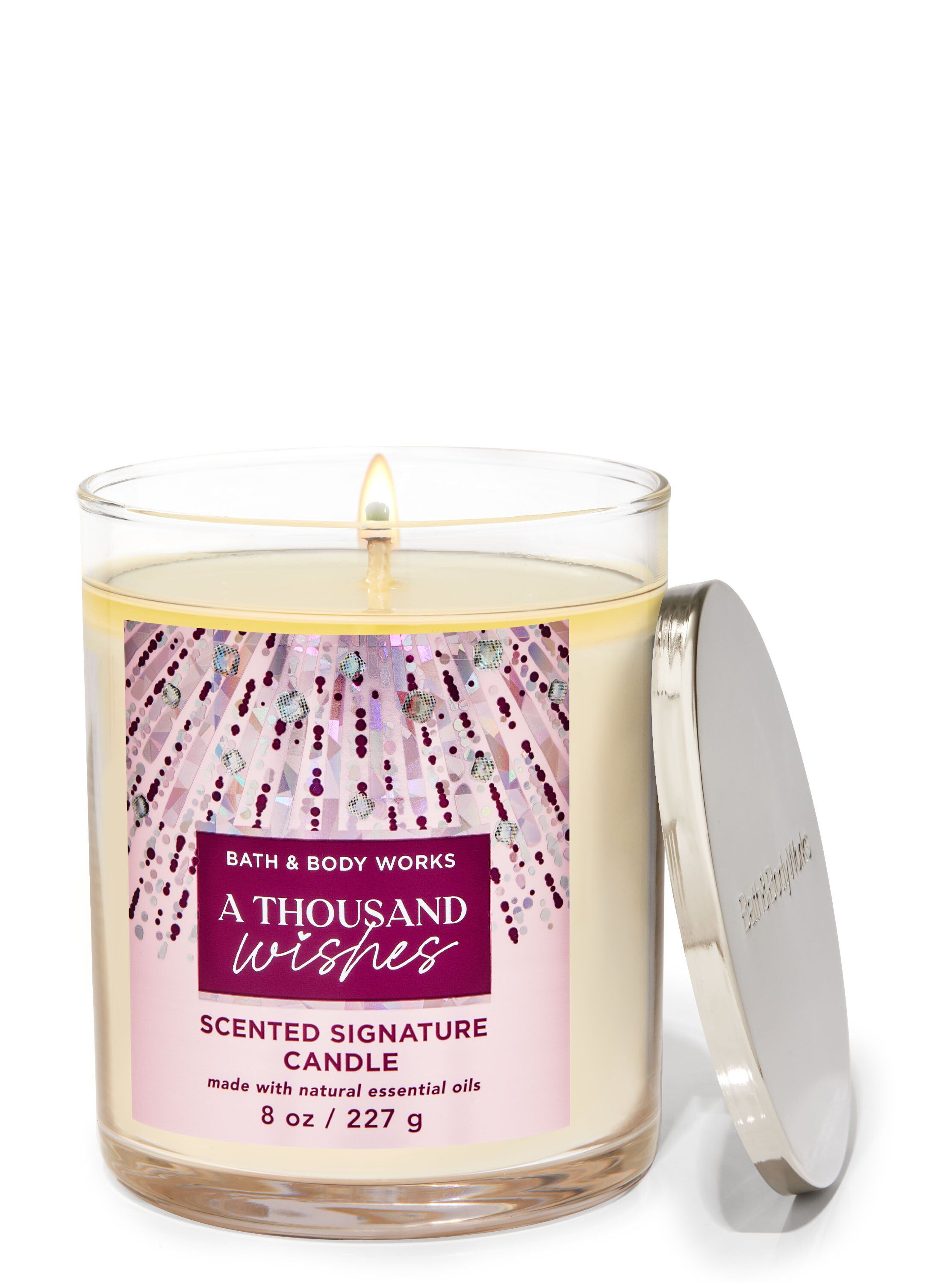 Bath & Body Works A Thousand Wishes 香り付き3芯キャンドル - 411g