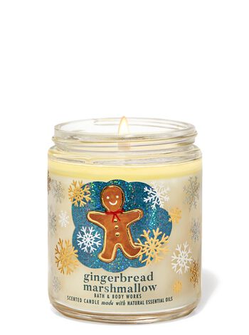 Gingerbread Marshmallow Single Wick Candle Single Wick Candle