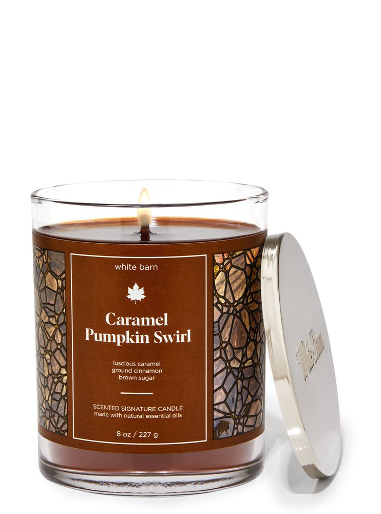 Caramel Pumpkin Swirl Signature Single Wick Candle Single Wick Candle