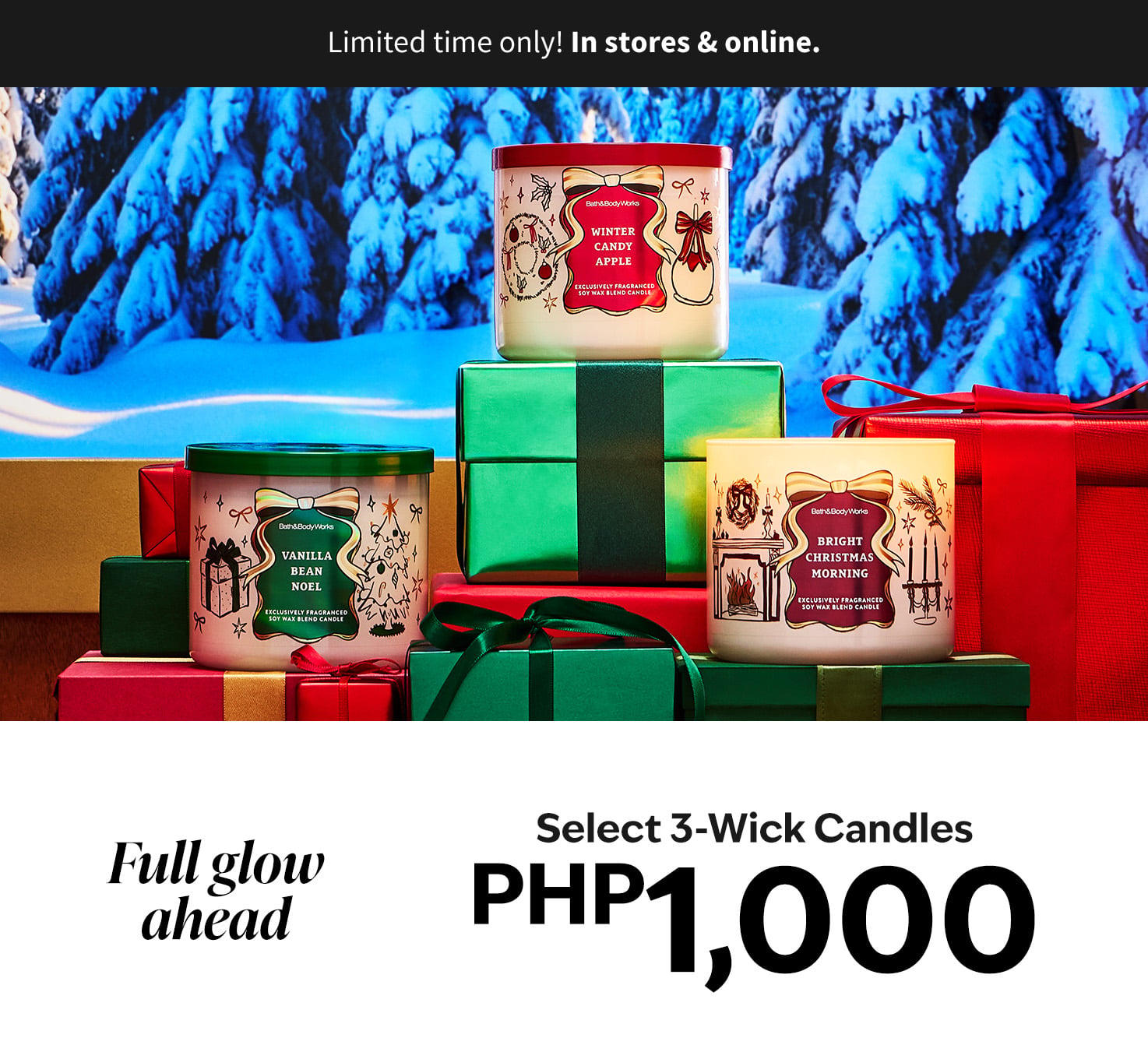 3-Wick Candles, Buy 1 for ₱1,000