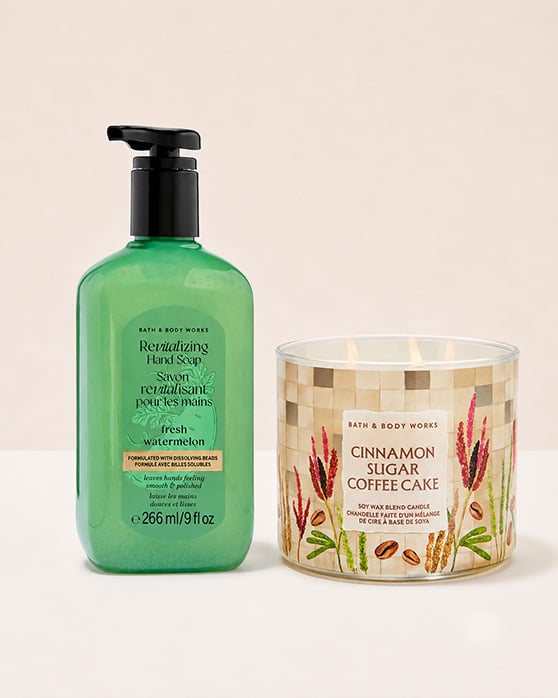 Select Fragrances, 3-Wick Candles 2 for  ₱2,380 or Hand Soaps 3 for  ₱1,080