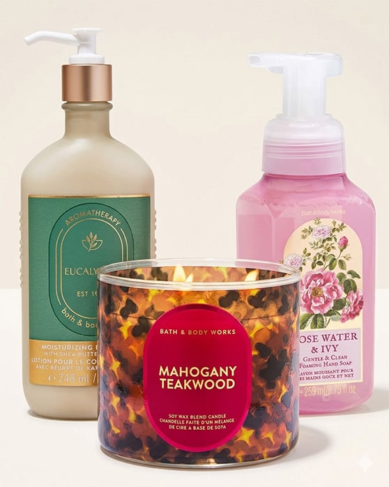 Select Fragrances, 3-Wick Candles 2 for  ₱2,380 or Hand Soaps 3 for  ₱1,080